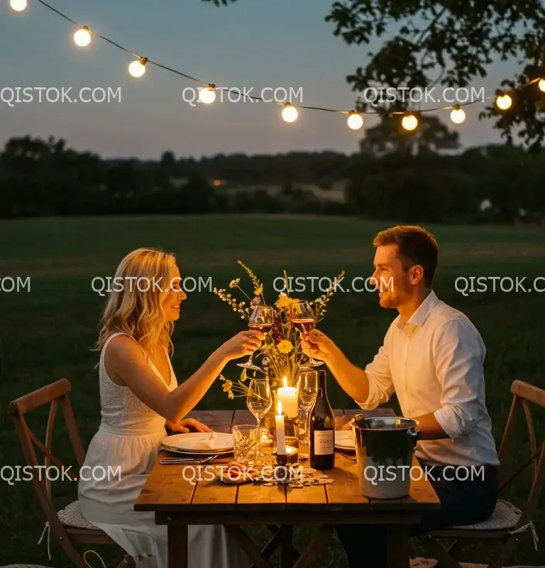 casal em jantar à luz de velas 01