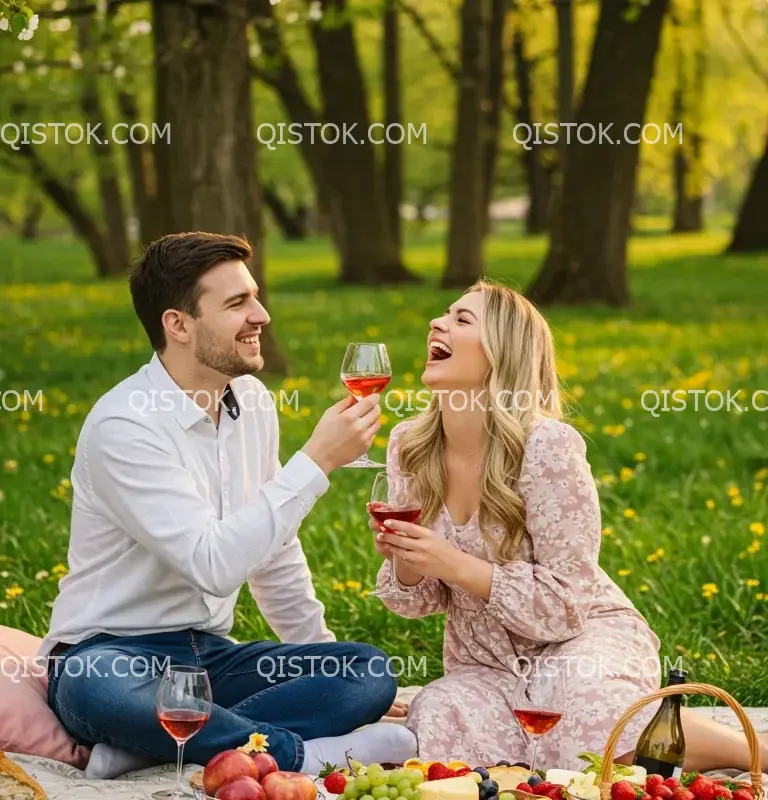 Casal em piquenique retrato 05